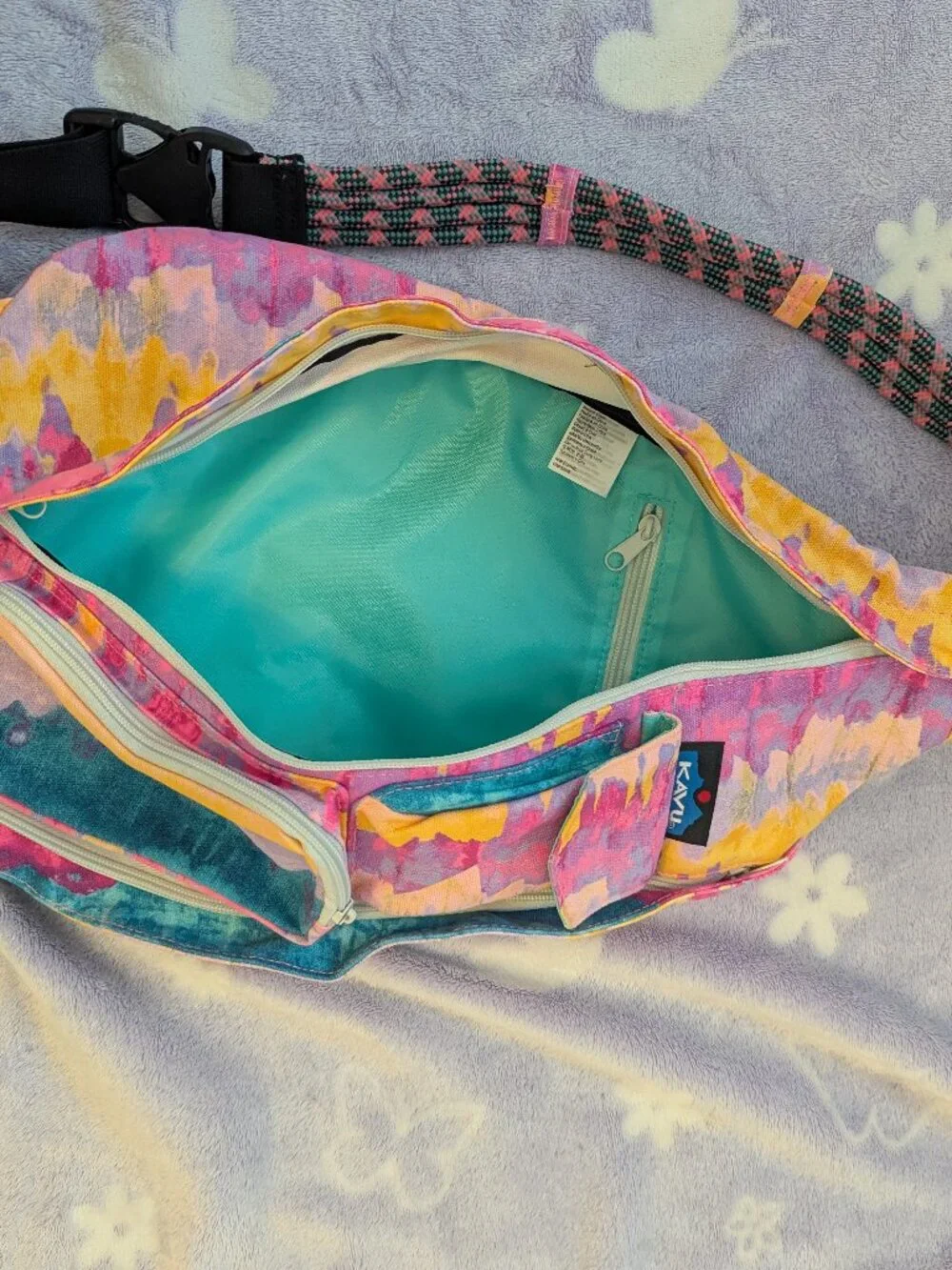 KAVU Rope Sling Bag Tie Dye Backpack Festival Hiking bag
